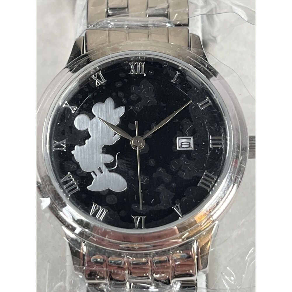 GORGEOUS Disney Time Works Minnie Mouse Silhouette Stainless Bracelet NEW